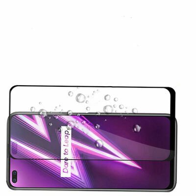 Realme 6 Pro Patinda Kenarları Kırılmaya Dayanıklı Cam Ekran Koruyucu