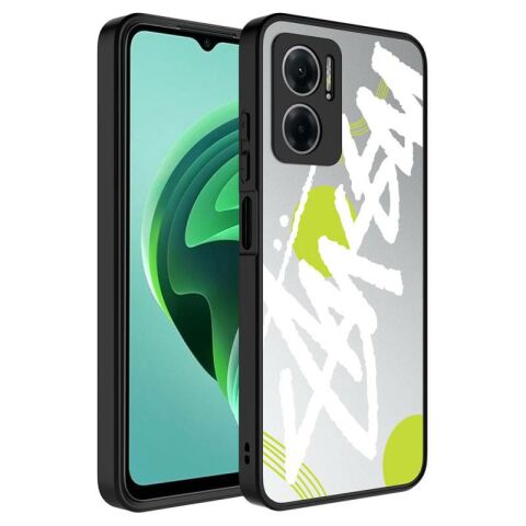Xiaomi Redmi Note 11E Kılıf Aynalı Desenli Kamera Korumalı Parlak Patinda Mirror Kapak