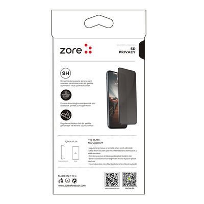 Xiaomi Redmi Note 12 4G Patinda New 5D Privacy Temperli Ekran Koruyucu