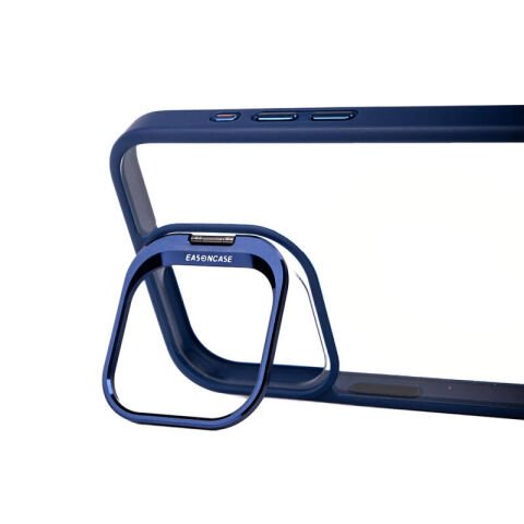 Apple iPhone 15 Pro Max Kılıf Kamera Lens Korumalı Standlı Patinda Klon Lensli Kapak