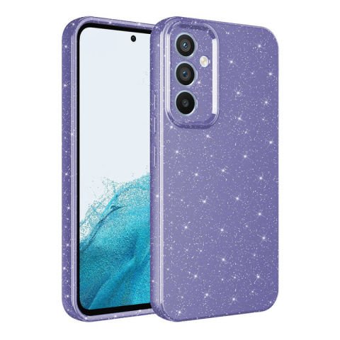 Galaxy S23 FE Kılıf Kamera Korumalı Simli Lüks Patinda Koton Kapak