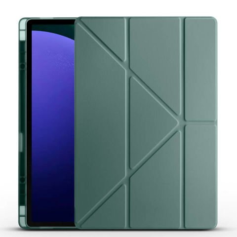 Galaxy Tab S10 Ultra Kılıf Patinda Tri Folding Kalem Bölmeli Standlı Kılıf