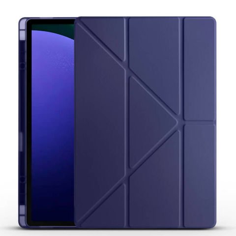Galaxy Tab S10 Ultra Kılıf Patinda Tri Folding Kalem Bölmeli Standlı Kılıf