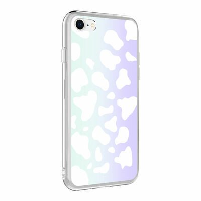 Apple iPhone 8 Kılıf Patinda M-Blue Desenli Kapak