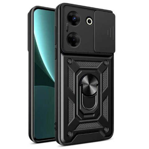 Tecno Camon 20 Pro 5G Kılıf Magnetik Standlı Kamera Korumalı Patinda Sürgülü Vega Kapak