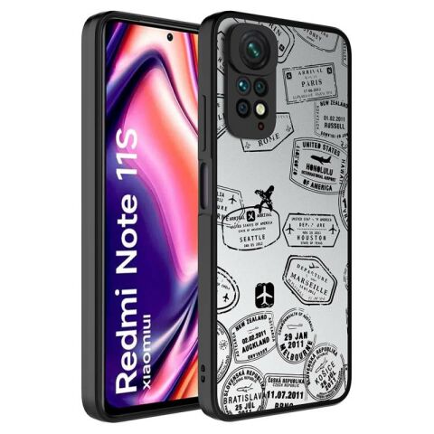 Xiaomi Redmi Note 11S Global Kılıf Aynalı Desenli Kamera Korumalı Parlak Patinda Mirror Kapak