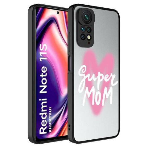 Xiaomi Redmi Note 11S Global Kılıf Aynalı Desenli Kamera Korumalı Parlak Patinda Mirror Kapak