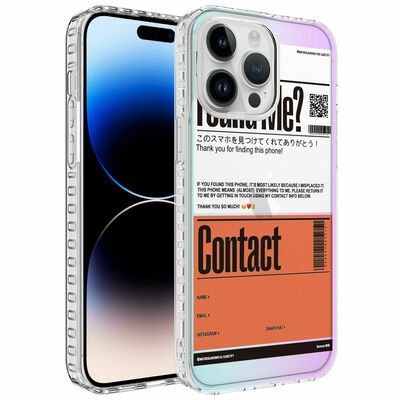 Apple iPhone 13 Pro Kılıf Airbag Kenarlı Renkli Desenli Silikon Patinda Elegans Kapak