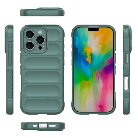 Apple iPhone 16 Pro Max Kılıf Esnek TPU Oyuklu Arka Yüzey Tasarımlı Patinda Etnik Silikon Kapak