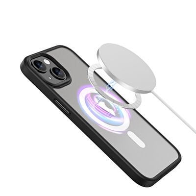 Apple iPhone 14 Plus Kılıf Wireless Şarj Özellikli Patinda Hibrit Magsafe Kapak