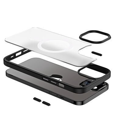 Apple iPhone 14 Plus Kılıf Wireless Şarj Özellikli Patinda Hibrit Magsafe Kapak