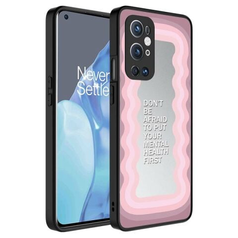 One Plus 9 Pro Kılıf Aynalı Desenli Kamera Korumalı Parlak Patinda Mirror Kapak