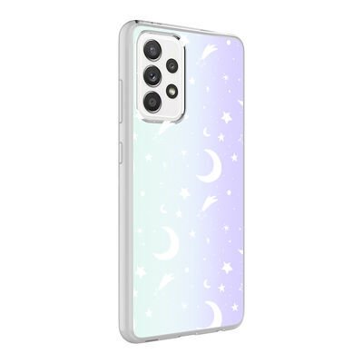 Galaxy A52 Kılıf Patinda M-Blue Desenli Kapak