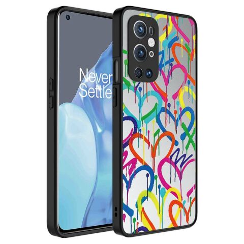 One Plus 9 Pro Kılıf Aynalı Desenli Kamera Korumalı Parlak Patinda Mirror Kapak