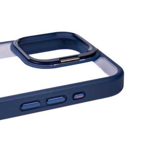 Apple iPhone 15 Pro Kılıf Kamera Lens Korumalı Standlı Patinda Klon Lensli Kapak