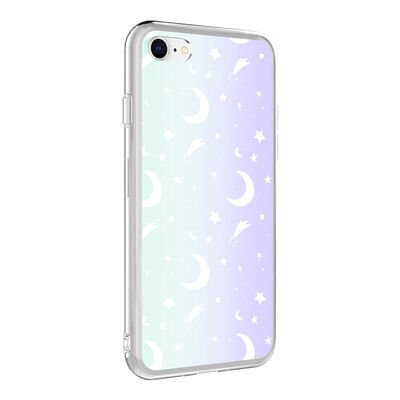 Apple iPhone 7 Kılıf Patinda M-Blue Desenli Kapak