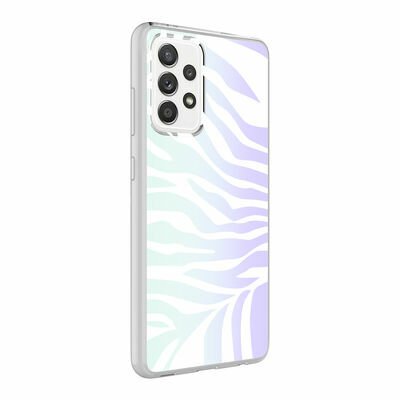 Galaxy A72 Kılıf Patinda M-Blue Desenli Kapak