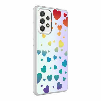 Galaxy A72 Kılıf Patinda M-Blue Desenli Kapak