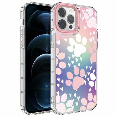 Apple iPhone 13 Pro Kılıf Kamera Korumalı Renkli Desenli Sert Silikon Patinda Korn Kapak