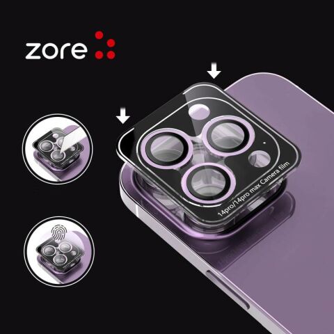Apple iPhone 14 Patinda CL-12 Premium Safir Parmak İzi Bırakmayan Anti-Reflective Kamera Lens Koruyucu