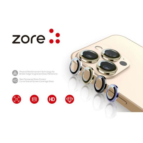 Apple iPhone 14 Patinda CL-12 Premium Safir Parmak İzi Bırakmayan Anti-Reflective Kamera Lens Koruyucu