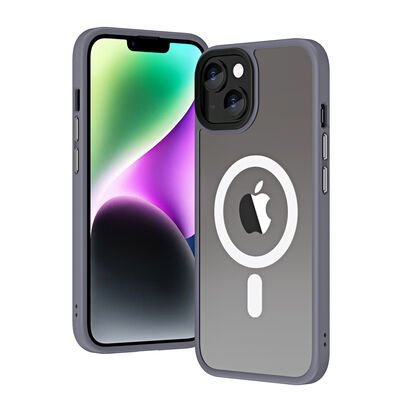 Apple iPhone 14 Kılıf Wireless Şarj Özellikli Patinda Hibrit Magsafe Kapak