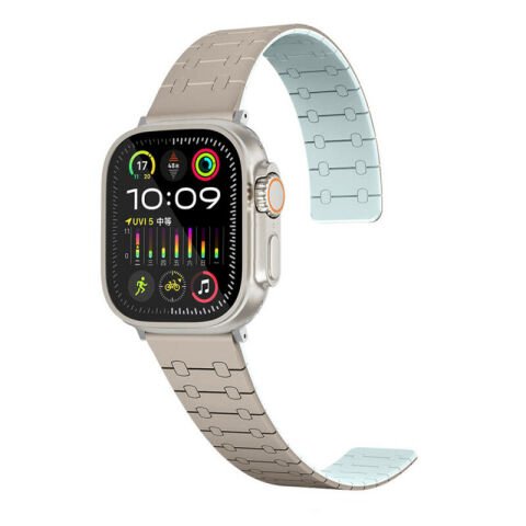 Apple Watch 40mm Patinda KRD-111 Çizgili Desenli Silikon Kordon