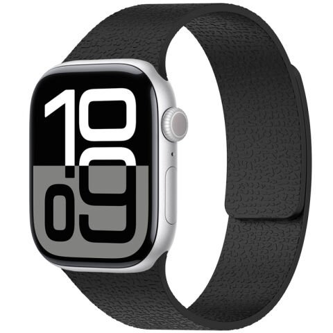 Apple Watch 38mm Patinda KRD-136 Kabartma Desenli Silikon Kordon