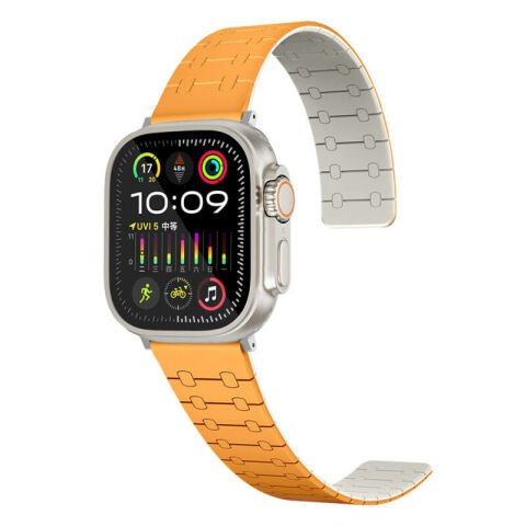 Apple Watch 40mm Patinda KRD-111 Çizgili Desenli Silikon Kordon