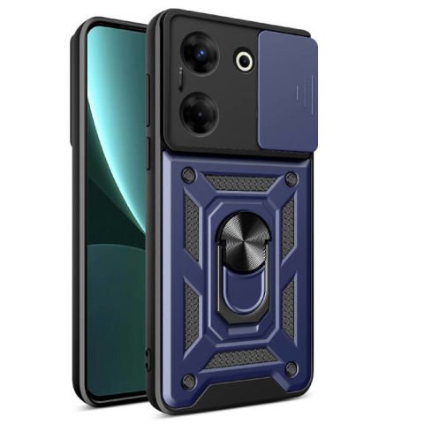 Tecno Camon 20 Kılıf Magnetik Standlı Kamera Korumalı Patinda Sürgülü Vega Kapak