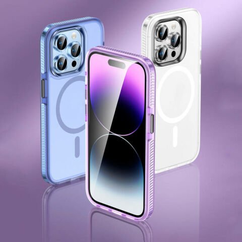 Apple iPhone 15 Pro Max Kılıf Airbagli Magsafe Wireless Şarj Özellikli Lens Koruyuculu Patinda Klaptika Kapak
