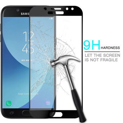 Galaxy J7 Prime Patinda Kenarları Kırılmaya Dayanıklı Cam Ekran Koruyucu