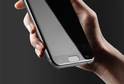 Galaxy J7 Prime Patinda Kenarları Kırılmaya Dayanıklı Cam Ekran Koruyucu