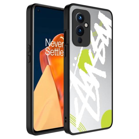 One Plus 9 Kılıf Aynalı Desenli Kamera Korumalı Parlak Patinda Mirror Kapak