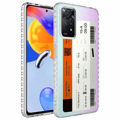 Xiaomi Redmi Note 11S Global Kılıf Airbag Kenarlı Renkli Desenli Silikon Patinda Elegans Kapak