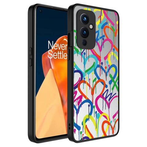 One Plus 9 Kılıf Aynalı Desenli Kamera Korumalı Parlak Patinda Mirror Kapak
