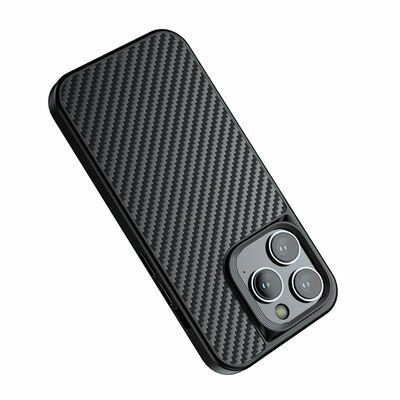 Apple iPhone 14 Pro Max Kılıf Aramid Karbon Fiber Magsafe Özellikli Wlons Radison Kapak