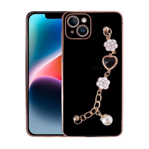 Apple iPhone 15 Plus Kılıf El Tutamaçlı Kamera Korumalı Patinda Taka Silikon Kapak