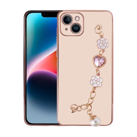 Apple iPhone 15 Plus Kılıf El Tutamaçlı Kamera Korumalı Patinda Taka Silikon Kapak