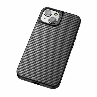 Apple iPhone 14 Kılıf Aramid Karbon Fiber Magsafe Özellikli Wlons Radison Kapak