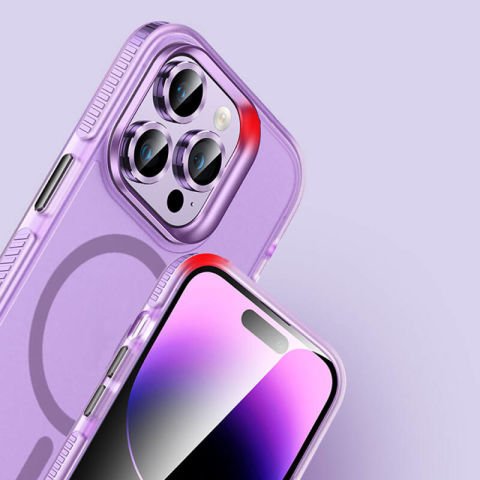 Apple iPhone 15 Pro Kılıf Airbagli Magsafe Wireless Şarj Özellikli Lens Koruyuculu Patinda Klaptika Kapak