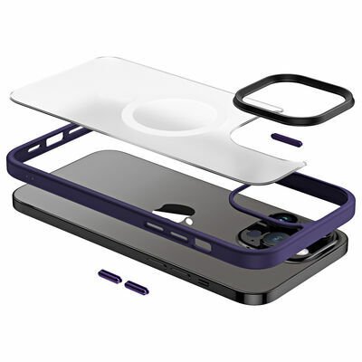 Apple iPhone 13 Pro Kılıf Wireless Şarj Özellikli Patinda Hibrit Magsafe Kapak