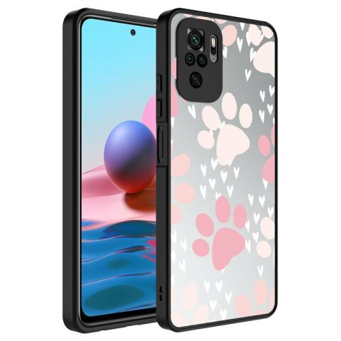 Xiaomi Redmi Note 10 Kılıf Aynalı Desenli Kamera Korumalı Parlak Patinda Mirror Kapak