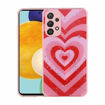 Galaxy A53 5G Kılıf Simli Desenli Kamera Korumalı Parlak Patinda Popy Kapak