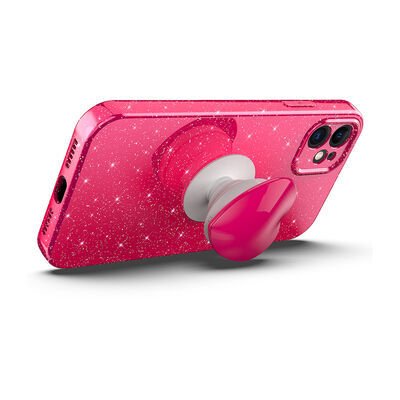 Apple iPhone 11 Kılıf Kamera Korumalı Simli Pop Soketli Lüks Patinda Koton Soketli Kapak
