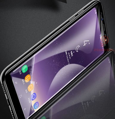 Galaxy A8 2018 Patinda Kenarları Kırılmaya Dayanıklı Cam Ekran Koruyucu