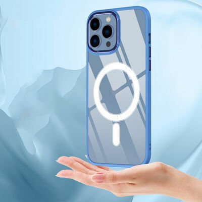 Apple iPhone 13 Pro Kılıf Wireless Şarj Özellikli Patinda Krom Magsafe Silikon Kapak