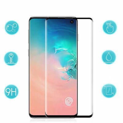 Galaxy S10 Plus Patinda Kavisli Full Yapışkanlı Cam Ekran Koruyucu