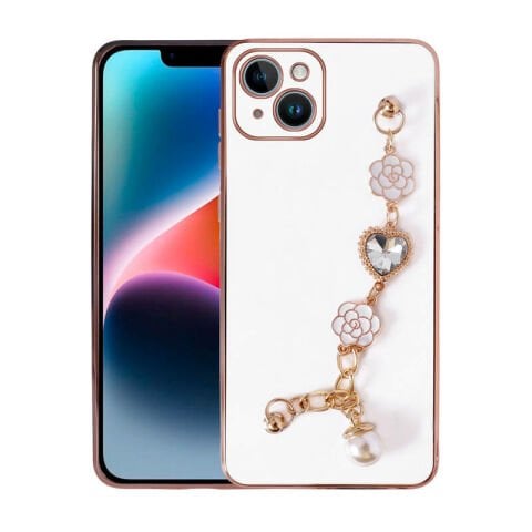 Apple iPhone 15 Kılıf El Tutamaçlı Kamera Korumalı Patinda Taka Silikon Kapak