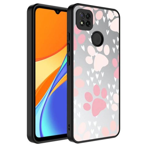 Xiaomi Redmi 10A Kılıf Aynalı Desenli Kamera Korumalı Parlak Patinda Mirror Kapak